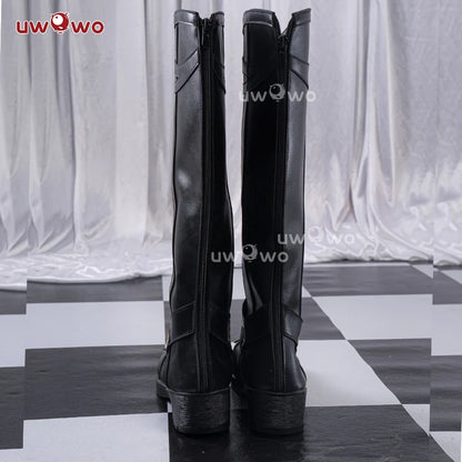 UWOWO Capitano Cosplay Shoes Game Genshin Impact Fatui Harbingers Il Capitan Cosplay Shoes Boots