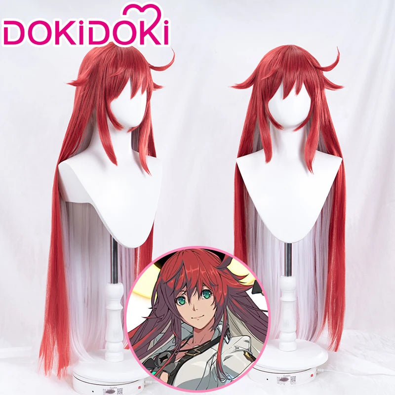 IN STOCK Jack-O' Valentine Wig Game Guilty Gear X2 Cosplay DokiDoki Wig Jack-O' Valentine Cosplay Wig Red Long Hair