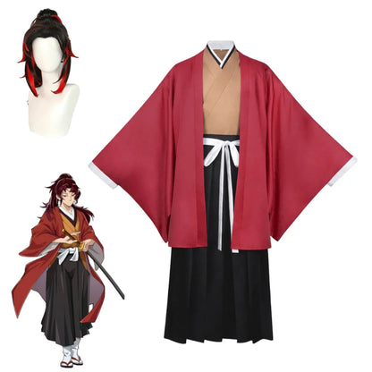 Demon Slayer Yoriichi Tsugikuni Cosplay Costume Set Polyester