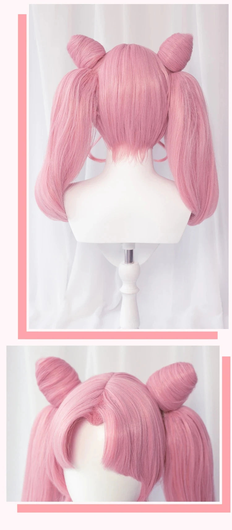 IN STOCK Chibii Usaa Tsukinoo Usagii Kinoo Makotoo Kaiouu Michiruu Wig Anime DokiDoki Cute Ponytail Hair Free Cap