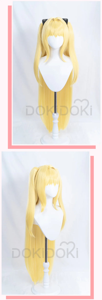IN STOCK Eve Wig Anime To Love Ru Darkness Cosplay Wig DokiDoki Eve Cosplay Long Yellow Wig High Heat Resistant Women Cosplay