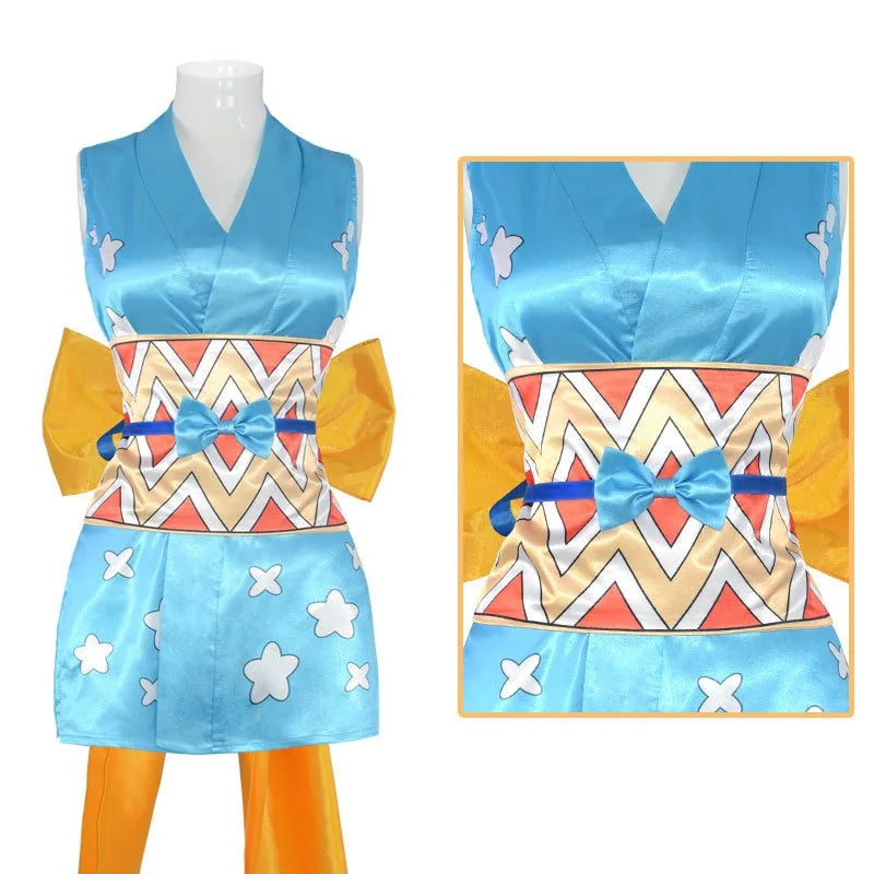 One Piece Nami Wano Outfit Cosplay Costume Polyester Set