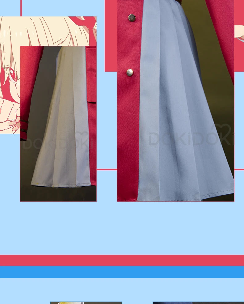 IN STOCK Inoue Takina/Nishikigi Chisato Cosplay Anime Lycoris Recoil Costume DokiDoki-R Lycoris Recoil Plus Size Christmas