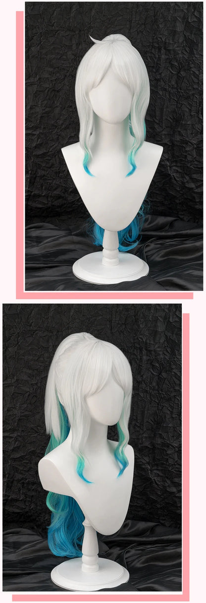 IN STOCK Yamatoo Cosplay Costume Anime DokiDoki-R Yamatoo Kimono Big Bow Halloween Yamatoo Kimono Wig Horns Shoes Cosplay Kimono