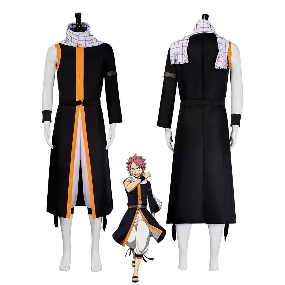 Fairy Tail Natsu Dragneel Cosplay Costume Polyester Asian Size