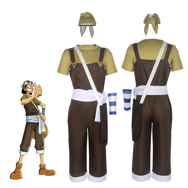 One Piece Usopp Cosplay Costume Full Set Polyester Asian Size