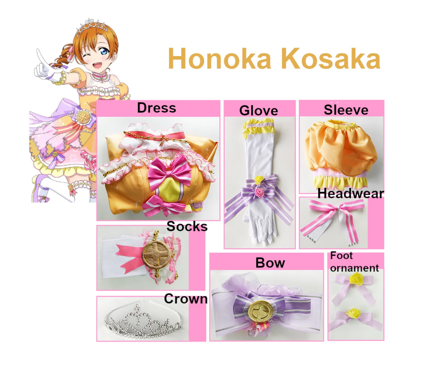 Love Live Countdown Cosplay Costume Women Polyester Set