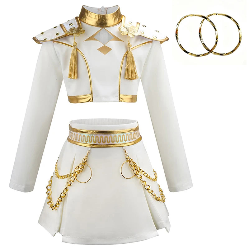 Halloween Girls Detective Cosplay Costume Set for Carnival Party Performance - as picture 4 / 11-12T