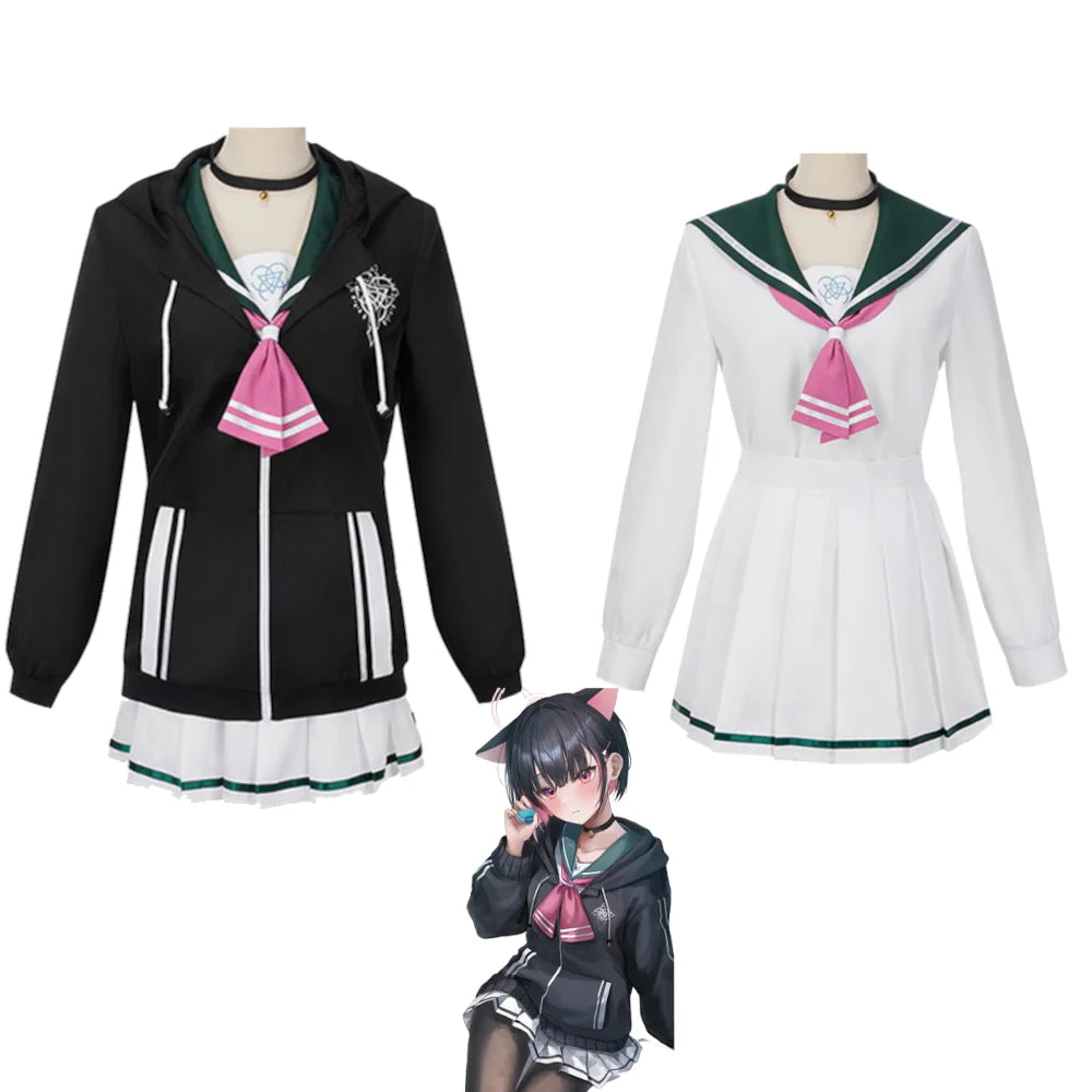 Blue Archive Kyouyama Kazusa Cosplay Costume Set Polyester