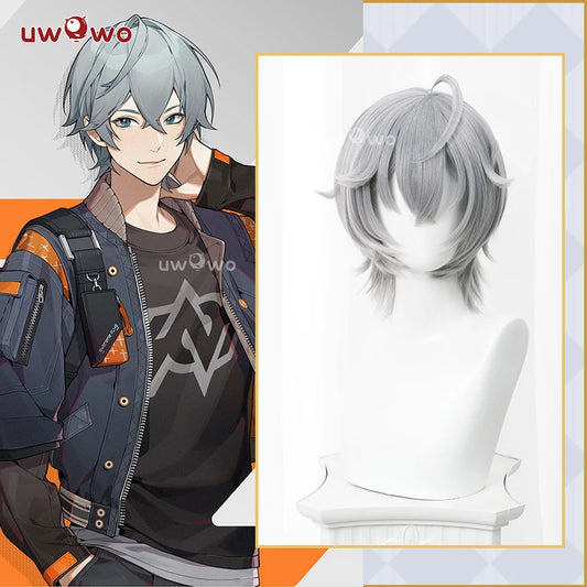 UWOWO Wise Wig Game Zenless Zone Zero Cosplay/ZZZ Cosplay Wise  Cosplay Wig Silver Hair Short Hair