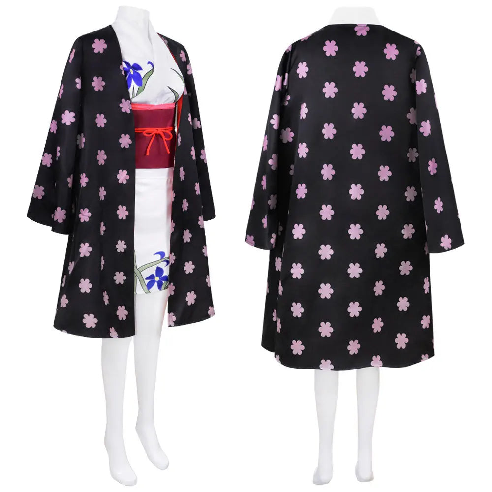 One Piece Nico Robin Wano Country Kimono Set Polyester