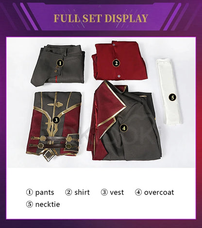 Silcoo Cosplay Costume Game Anime Cosplay【XS-2XL】DokiDoki-R Jinxx Father Silcoo Men Costume Plus Size