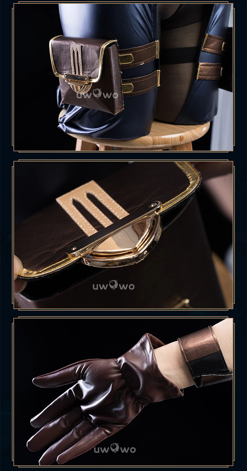 LAST BATCH UWOWO Caitlyn  Cosplay Game LOL: Caitlyn Sheriff of Piltover Cosplay Costume With Hat Halloween Costume