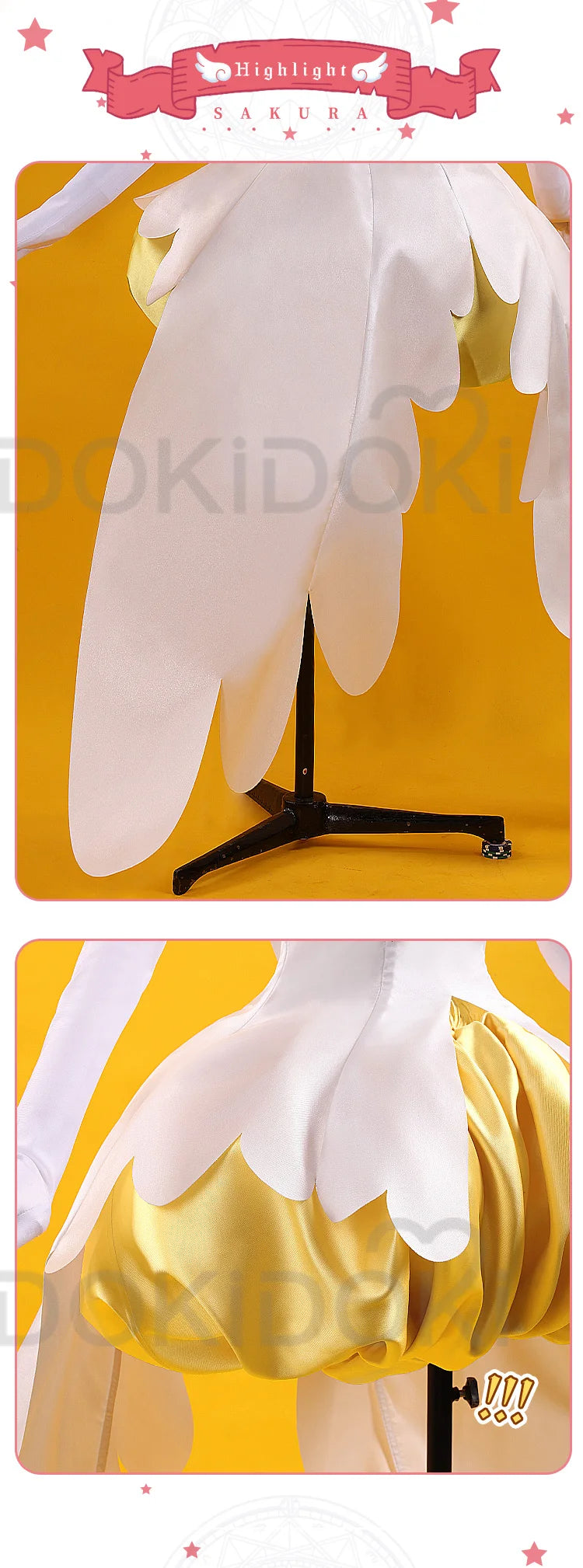 Kinomoto Sakura Cosplay Anime Card Captor Sakura Cosplay Costume DokiDoki-SR Cute Yellow Dress Sakura Yellow Dress