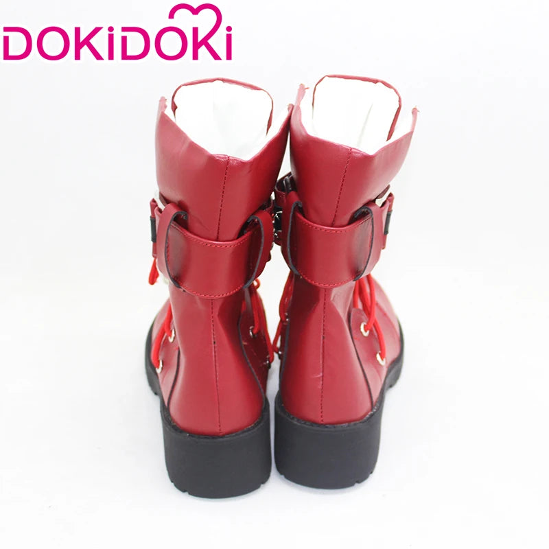 Tifa Lockhart Shoes Game FF DokiDoki Women Red Shoes Cosplay FF Tifa Lockhart Christmas Cosplay Halloween