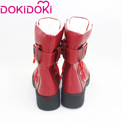 Tifa Lockhart Shoes Game FF DokiDoki Women Red Shoes Cosplay FF Tifa Lockhart Christmas Cosplay Halloween