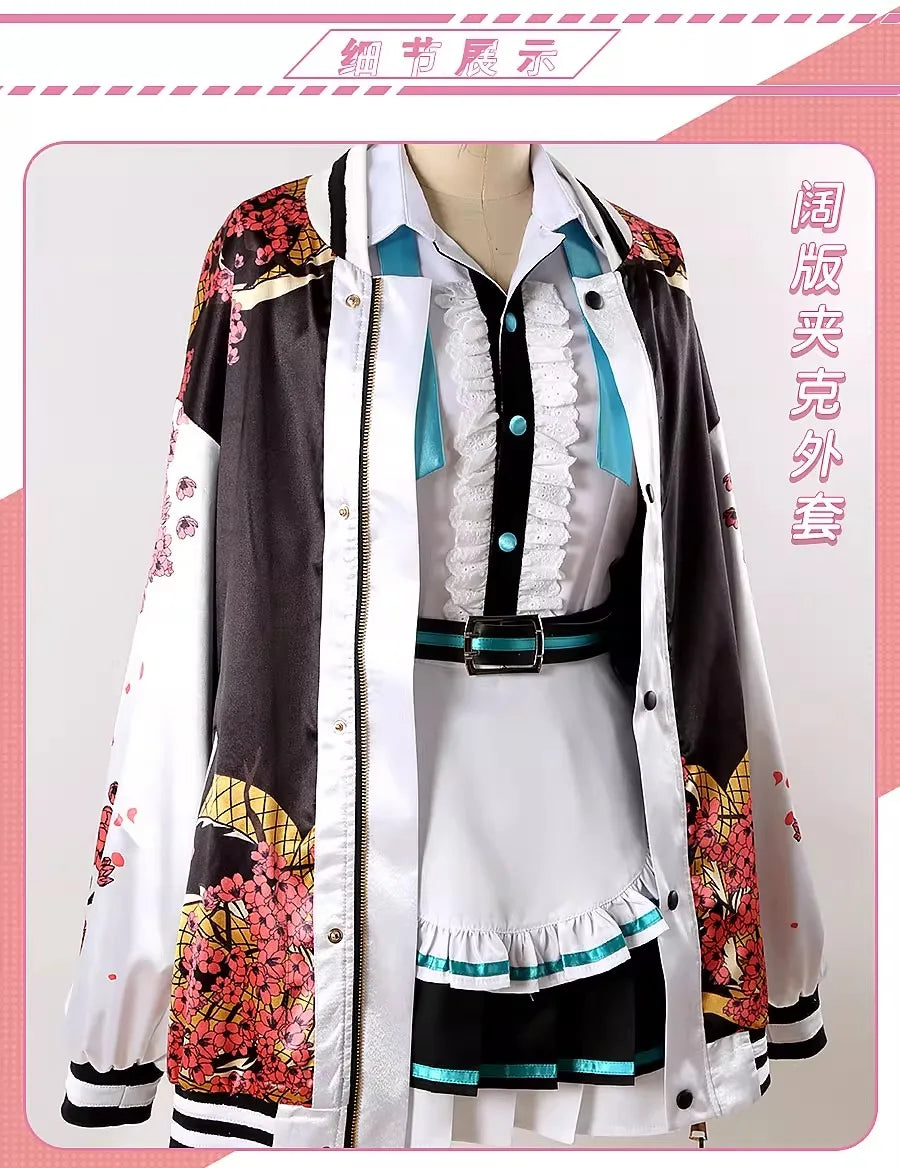 Blue Archive Mikamo Neru Cosplay Costume Set Polyester Asian Size