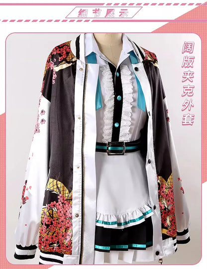 Blue Archive Mikamo Neru Cosplay Costume Set Polyester Asian Size