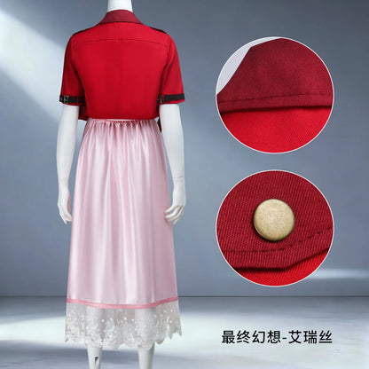 Final Fantasy Aerith Gainsborough Cosplay Set Women Polyester