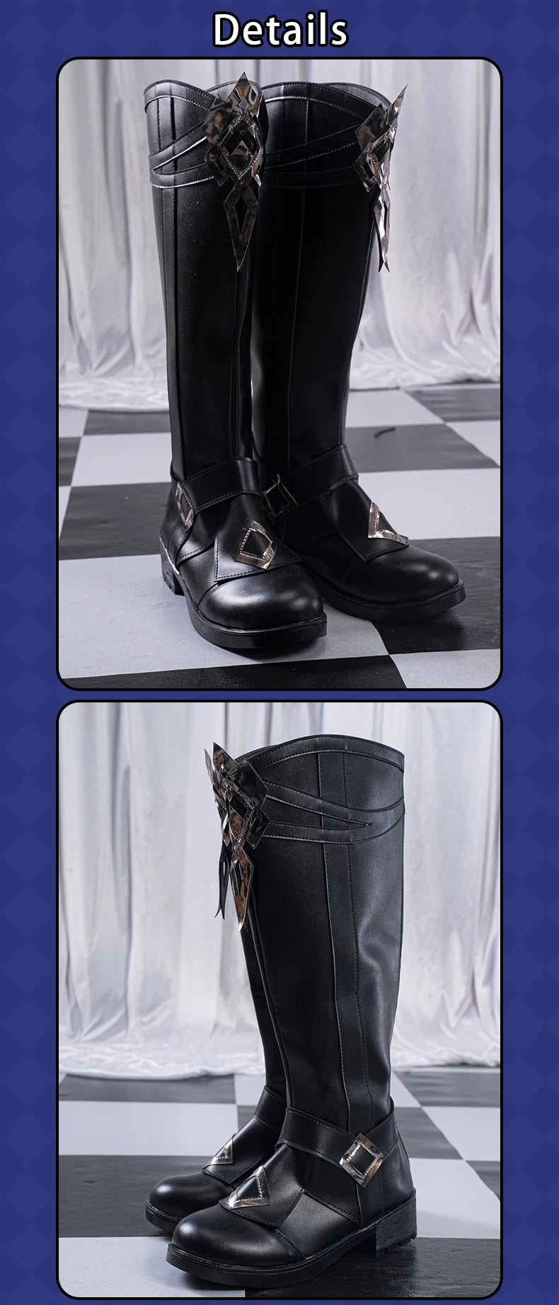 UWOWO Capitano Cosplay Shoes Game Genshin Impact Fatui Harbingers Il Capitan Cosplay Shoes Boots