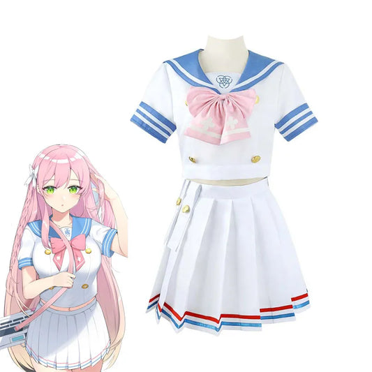 Blue Archive Urawa Hanako Cosplay Set Polyester Adult Size
