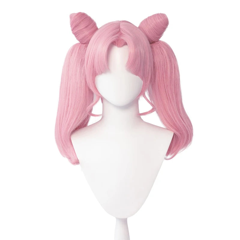 IN STOCK Chibii Usaa Tsukinoo Usagii Kinoo Makotoo Kaiouu Michiruu Wig Anime DokiDoki Cute Ponytail Hair Free Cap