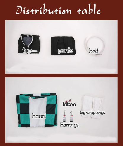 IN STOCK Kamadoo Tanjirouu Cosplay Costume Anime DokiDoki-SR Men Uniform Costume Tanjirouu Haori