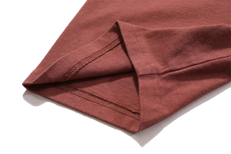 ZODF Fashion Spring Summer Washed Solid T Shirts For Men Loose Unisex 310gsm Cotton Heavy Weight T-Shirt Brand Tops HY0064