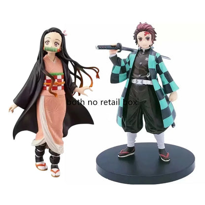 Demon Slayer Kimetsu no Yaiba Action Figures Kamado Tanjirou Kamado Nezuko Anime Figma Dragon Effect Toy Model PVC Doll Juguetes