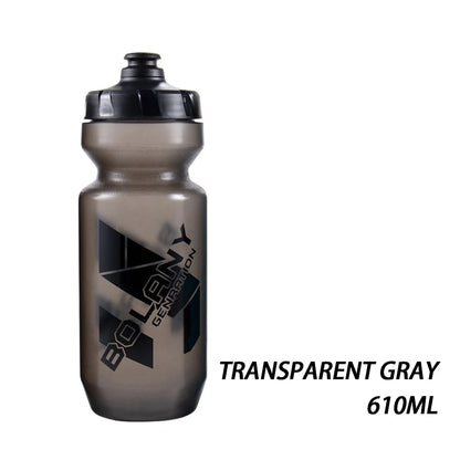 Bolany 610ml Lightweight Plastic Bike Water Bottle Portable Sports Cycling Kettle Outdoor Gym Accessories - Grey