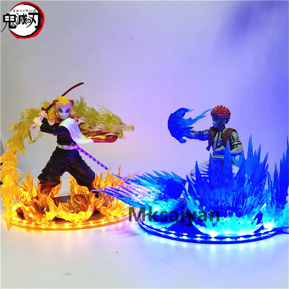 Demon Slayer Anime Figures Akaza Komaji Rengoku Kyoujurou DIY Set PVC Toys Model Kimetsu no Yaiba Action Figma Xmas Gift Doll