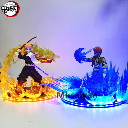 Demon Slayer Anime Figures Akaza Komaji Rengoku Kyoujurou DIY Set PVC Toys Model Kimetsu no Yaiba Action Figma Xmas Gift Doll