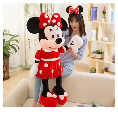 30-70cm Classic Minnie Mickey Mouse Kawaii Stuffed Plush Toys Children Throw Pillow Doll Birthday Girlfriend Girl Couples Gift