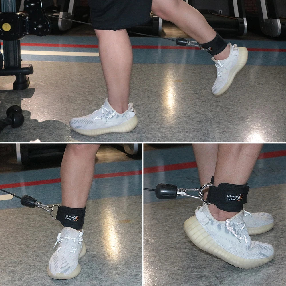 Fitness Ankle Band Padded Double D-Ring Adjustable Weight Leg Training Support 1pc/2pc/3pc