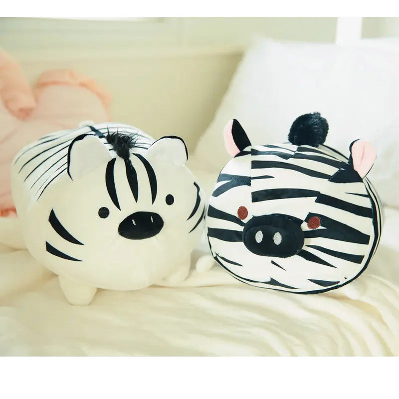 45cm Super Soft Plush Printed Fat Round Tiger Toy Stuffed Tiger pattern Throw pillow Zebra stripes Pig Throw Pillow Bed Cushion