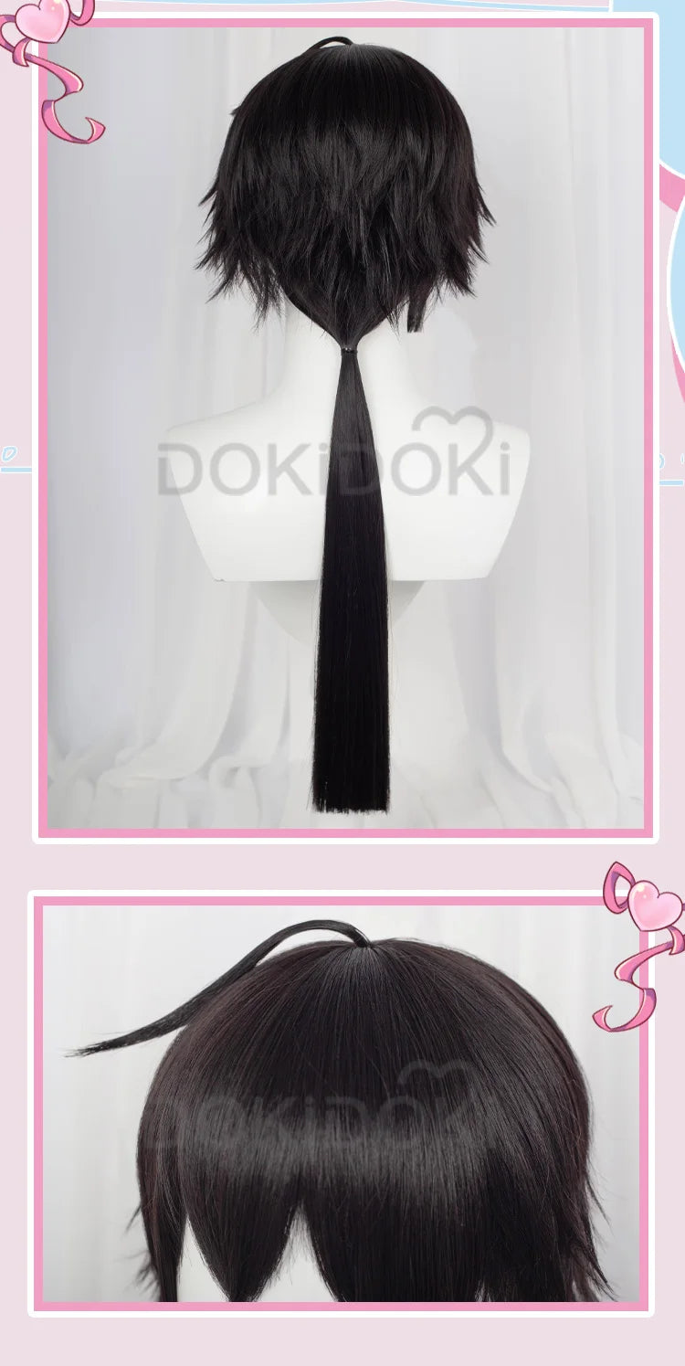 IN STOCK Vanitas Noe Archiviste Wig Anime The Case Study of Vanitas Cosplay Wig DokiDoki Vanitas no Karte Black Hair Earrings