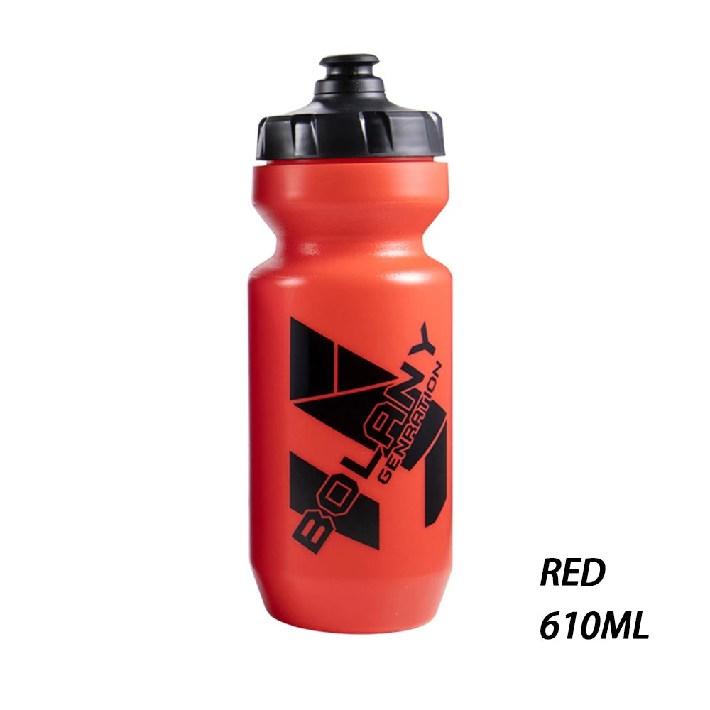 Bolany 610ml Lightweight Plastic Bike Water Bottle Portable Sports Cycling Kettle Outdoor Gym Accessories - Grey