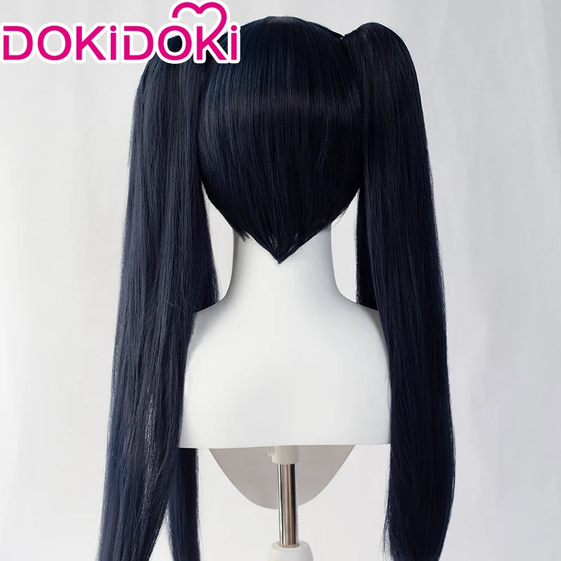 IN STOCK Black Rock Shooter Wig DokiDoki Black Rock Shooter Cosplay Wig Black Rock Shooter Black Two Ponytails Hair Christmas