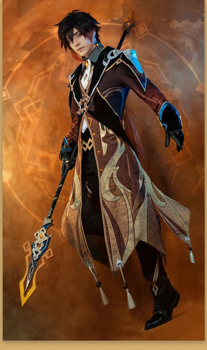 IN STOCK Zhongli Cosplay Costume Game Genshin Impact Cosplay DokiDoki-SR Zhong Li Cosplay Costume Halloween