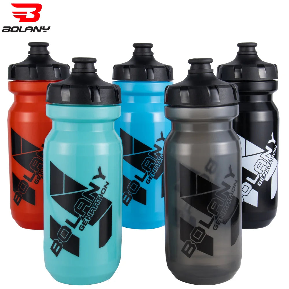 Bolany 610ml Lightweight Plastic Bike Water Bottle Portable Sports Cycling Kettle Outdoor Gym Accessories - Grey