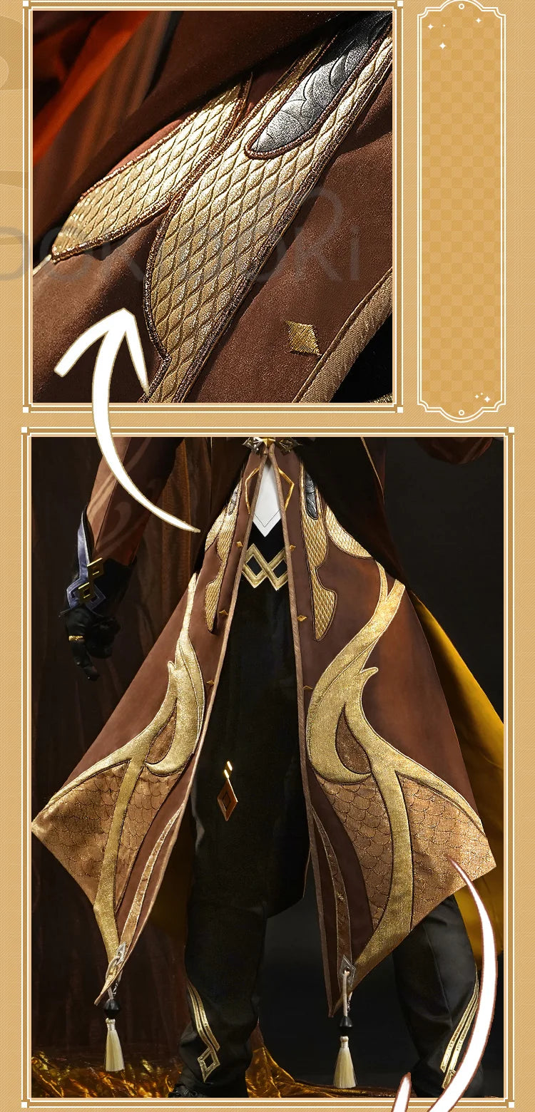 IN STOCK Zhongli Cosplay Costume Game Genshin Impact Cosplay DokiDoki-SR Zhong Li Cosplay Costume Halloween