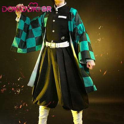 IN STOCK Kamadoo Tanjirouu Cosplay Costume Anime DokiDoki-SR Men Uniform Costume Tanjirouu Haori