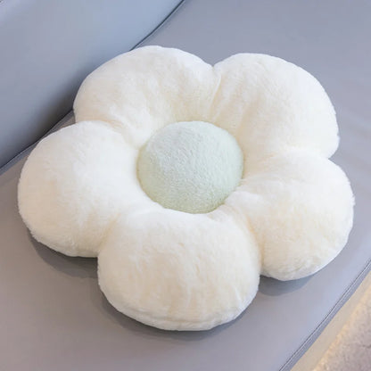 Long Plush Sunflower Pillow Stuffed Flower Shape Floor Mat Baby Game Mat Home Playmat Soft Plant Flower Throw Pillow Cushion