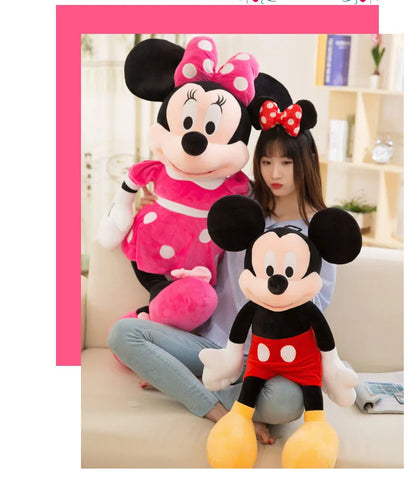 30-70cm Classic Minnie Mickey Mouse Kawaii Stuffed Plush Toys Children Throw Pillow Doll Birthday Girlfriend Girl Couples Gift