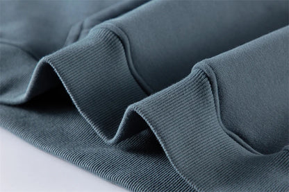 ZODF New Winter Men Basic Thick Fleece 345gsm Hoodies Casual Loose Hip Hop Unisex Hooded Sweatshirt Pullovers Tracksuits HY0010