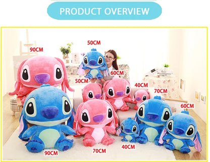 35-65cm Lilo&Stitch Stuffed Plush Doll Edition Stitch Rose Doll Creative Kawaii Room Decoration Pillow Toy Girl Birthday Gift