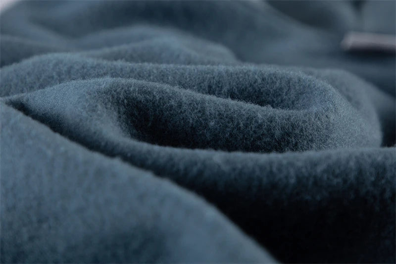 ZODF New Winter Men Basic Thick Fleece 345gsm Hoodies Casual Loose Hip Hop Unisex Hooded Sweatshirt Pullovers Tracksuits HY0010