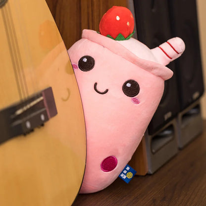 25-70cm Cartoon Fruit Bubble Tea Cup pillow stuffed soft Drink Apple Milk Tea back cushion fast food gifts for kids birthday