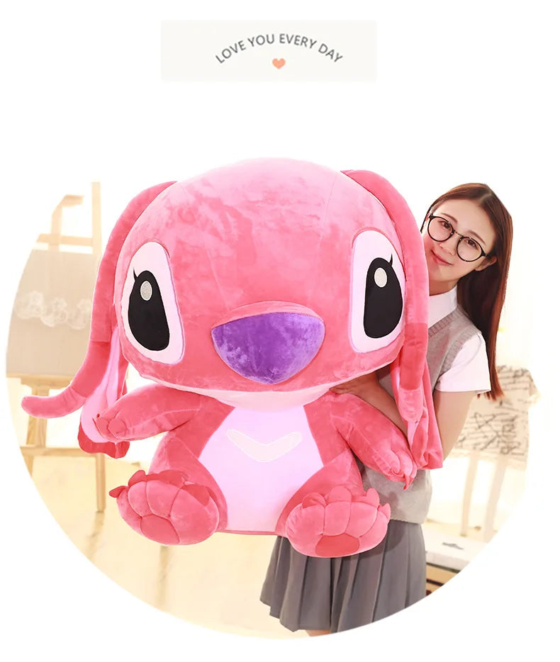 35-65cm Lilo&Stitch Stuffed Plush Doll Edition Stitch Rose Doll Creative Kawaii Room Decoration Pillow Toy Girl Birthday Gift