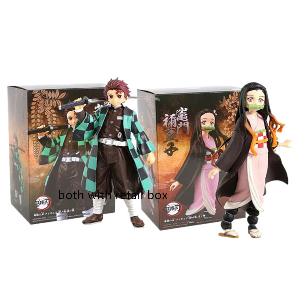 Demon Slayer Kimetsu no Yaiba Action Figures Kamado Tanjirou Kamado Nezuko Anime Figma Dragon Effect Toy Model PVC Doll Juguetes